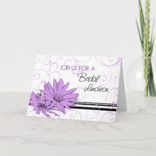 Cartão de Convite para Aspiração Púrpura Floral Br