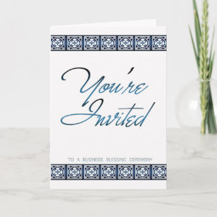 Cartão de Convite para Bênção de Empresa - Voc