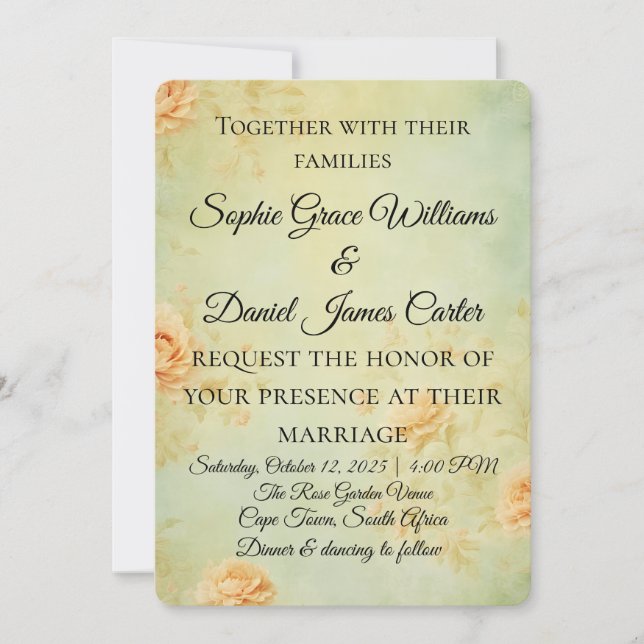 Cartão de Convite para Casamento (Frente)