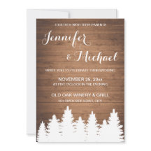 Cartão de convite para casamento da floresta russa