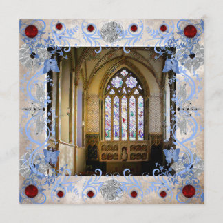 Cartão de Convite para Casamento de Arte de Rubis