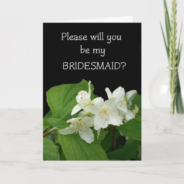 Cartão de Convite para Casamento de Bridesmaid (Frente)