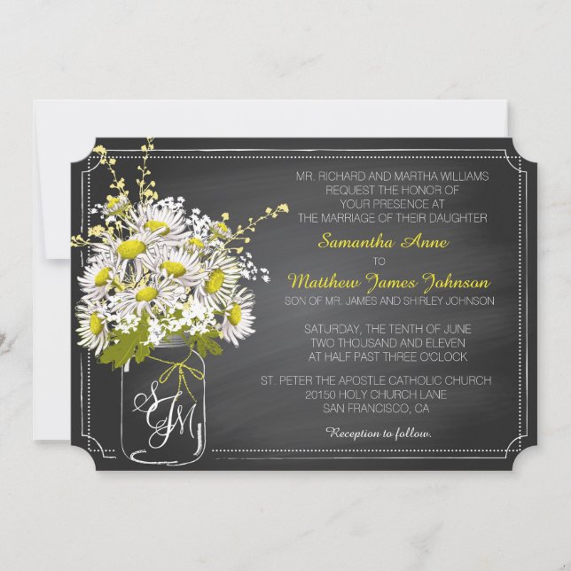 Cartão de Convite para Casamento de Painéis (Frente)