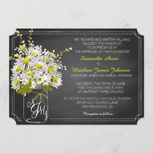 Cartão de Convite para Casamento de Painéis
