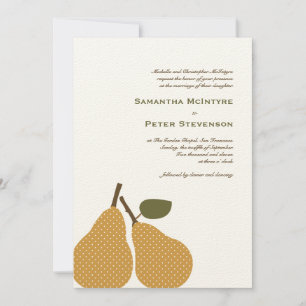 Cartão de Convite Para Casamento De Pear Perfeito