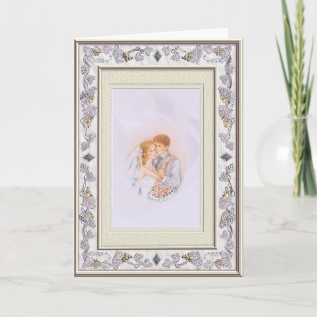 Cartão de Convite para Casamento de precioso (Frente)