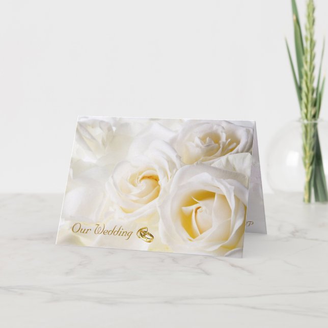 Cartão de Convite para Casamento de Sonho de ouro (Frente)