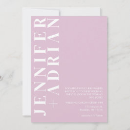 Cartão de convite para casamento de Thistle mínimo