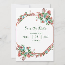 Cartão de convite para casamento Elegante