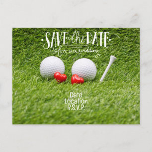 Cartão de Convite para Casamento Golf com dois cor