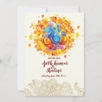 Cartão de Convite para Casamento Hindu