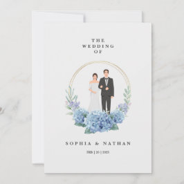 Cartão de convite para casamento personalizado