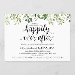 Cartão de Convite para Casamento Poste Greenery Br