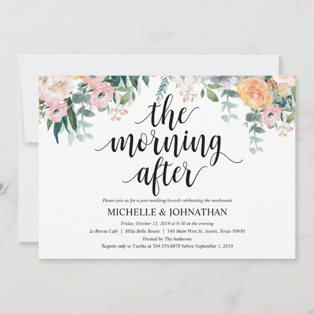 Cartão de Convite para Casamento Poste Rustic Dusk (Frente)