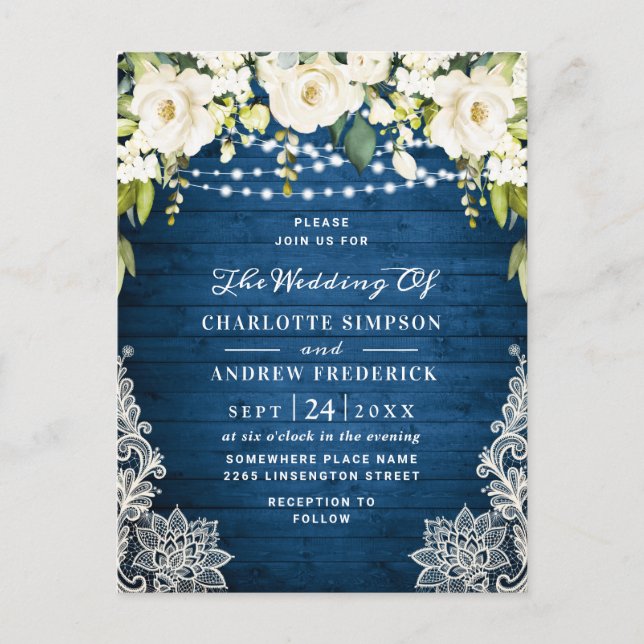 Cartão de Convite para Casamento Russo de Rosas Br (Frente)