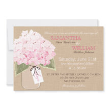 Cartão de Convite para Casamento Russo Hydrangea B