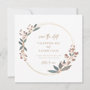 Cartão de Convite para Casamento Simples e Elegant