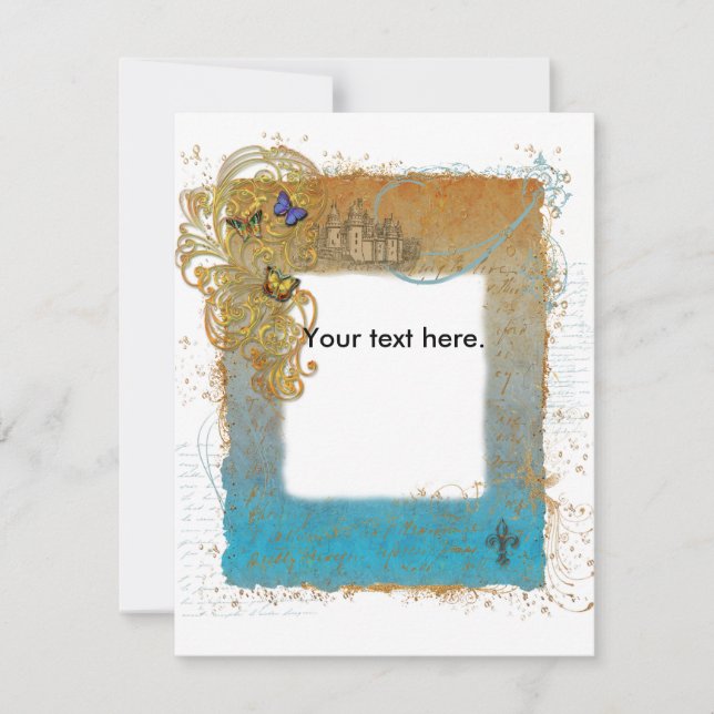 Cartão de Convite para Castelo de Leite Tale Story (Frente)