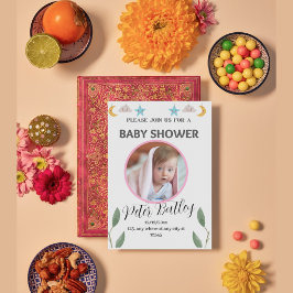 Cartão de Convite para Chás de fraldas Moderno Ver