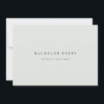 Cartão de Convite para Despedida de Solteiro Preto<br><div class="desc">Este elegante guião preto e verde sábio, carta de convite de despedida, apresenta um guião moderno e texto limpo para um design verde simples e na moda, que você vai adorar. Adicione texto personalizado para fornecer qualquer informação adicional necessária para seus convidados. Sinta-se à vontade para me enviar mensagens com...</div>