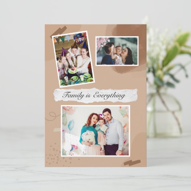 Cartão de Convite para Dia de Nascimento (Em pé/Frente)