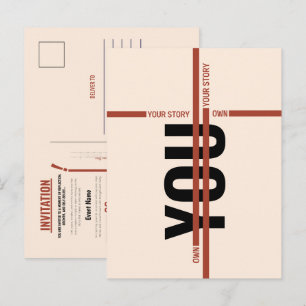 Cartão de Convite para Evento Motivacional Moderno