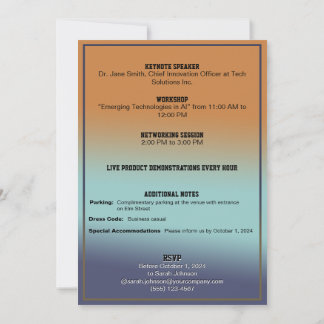 Cartão de Convite para Expo de Tecnologia Global I