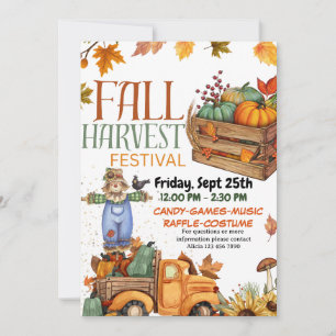 Cartão de Convite para Fall Harvest Festival
