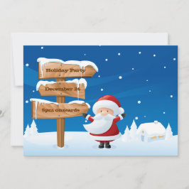 Cartão de Convite para Férias de Natal de papais n