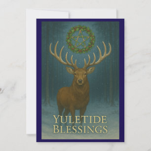 Cartão de Convite para Festa de Bênçãos do Yule pa