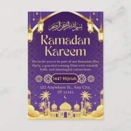 Cartão de Convite para Iftar de Ramadão