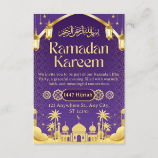 Cartão de Convite para Iftar de Ramadão