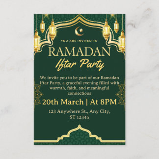Cartão de Convite para Iftar de Ramadão