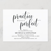 Cartão de Convite para Janto de Ensaio de Casament