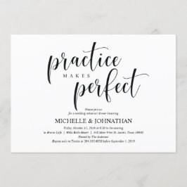 Cartão de Convite para Janto de Ensaio de Casament