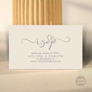 Cartão de Convite para Janto RSVP de Casamento Rom