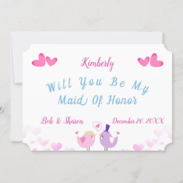 Cartão de Convite para Madrinha de casamento Cuja