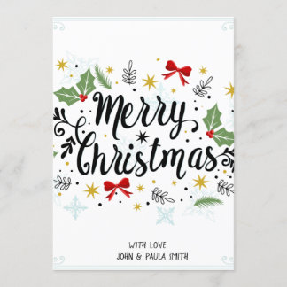 Cartão de Convite para Natal do casado