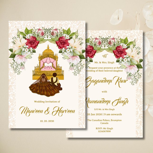 Cartão de convite para o casamento do Watercolor f (Criador carregado)