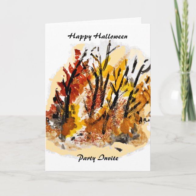 Cartão de Convite para o Dia das Bruxas - personal (Frente)