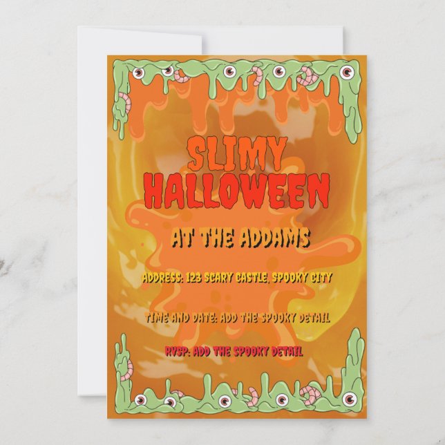 Cartão de Convite para o Halloween (Verso)