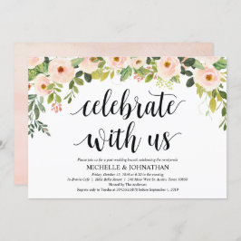 Cartão de Convite para Posto Brunch de Blush Elega
