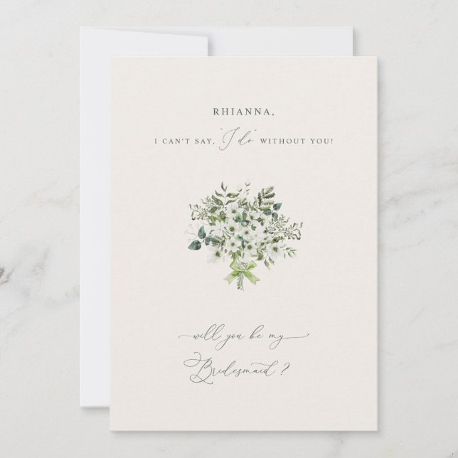 Cartão de Convite para Proposta da Sage Garden Bri (Frente)