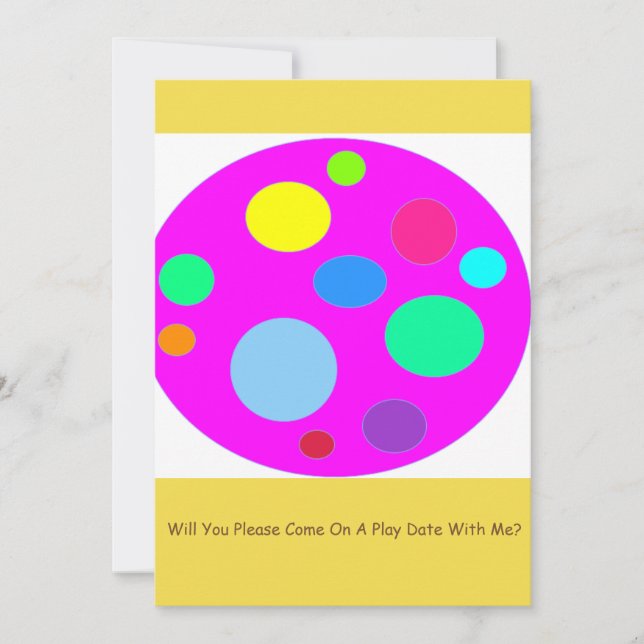 Cartão de Convite para Reproduzir Data (Frente)