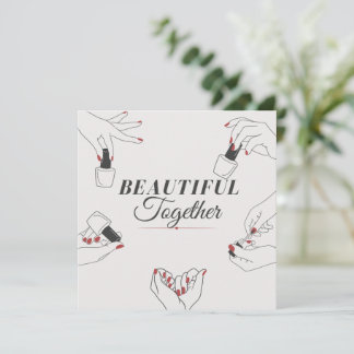 Cartão de convite para unhas