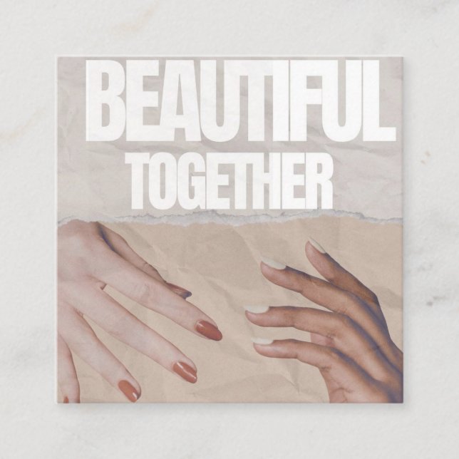 Cartão de convite para unhas (Frente)