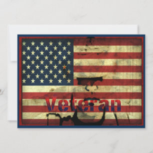 Cartão de convite para veteranos Dia 7,5" x 5,5