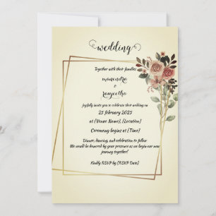 Cartão de Convite Personalizado Elegante para Casa