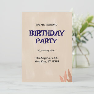 Cartão de Convite Personalizado Elegante para Qual