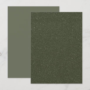 Cartão de Convite Personalizado Musgo Verde